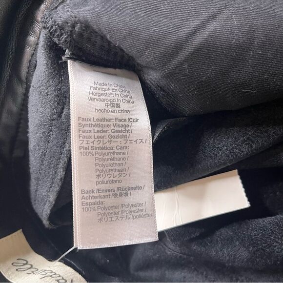 Madewell The Perfect Vintage Straight Jean Faux‎ Leather Edition Black sz 23 NWT - Picture 13 of 13